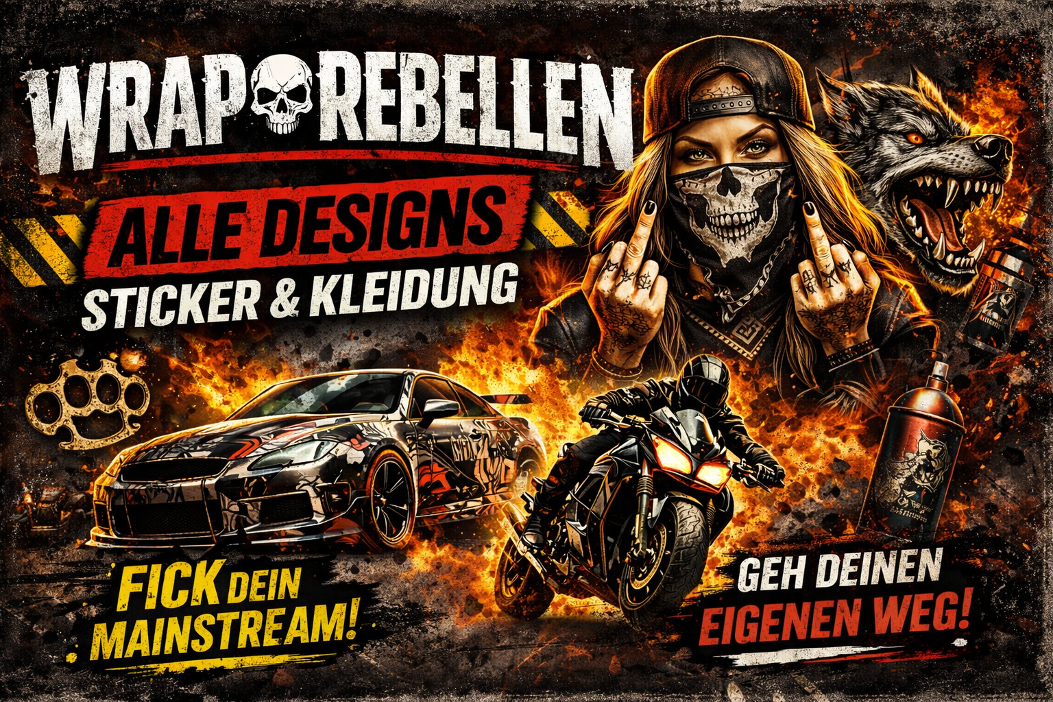 Wrap Rebellen - Alle Designs