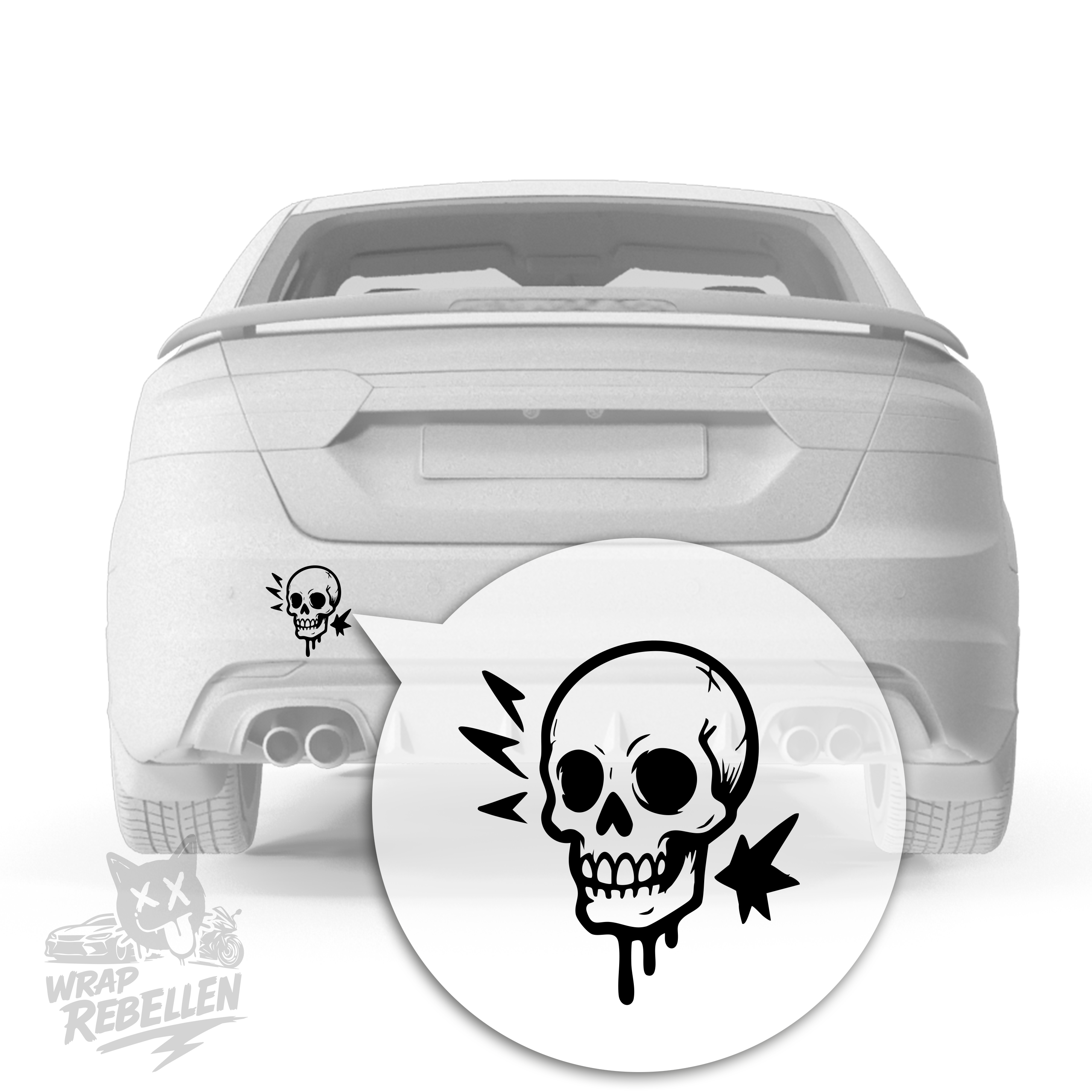 Skull Shock Sticker – Dripping Style | Frecher Totenkopf Vinyl Aufkleber
