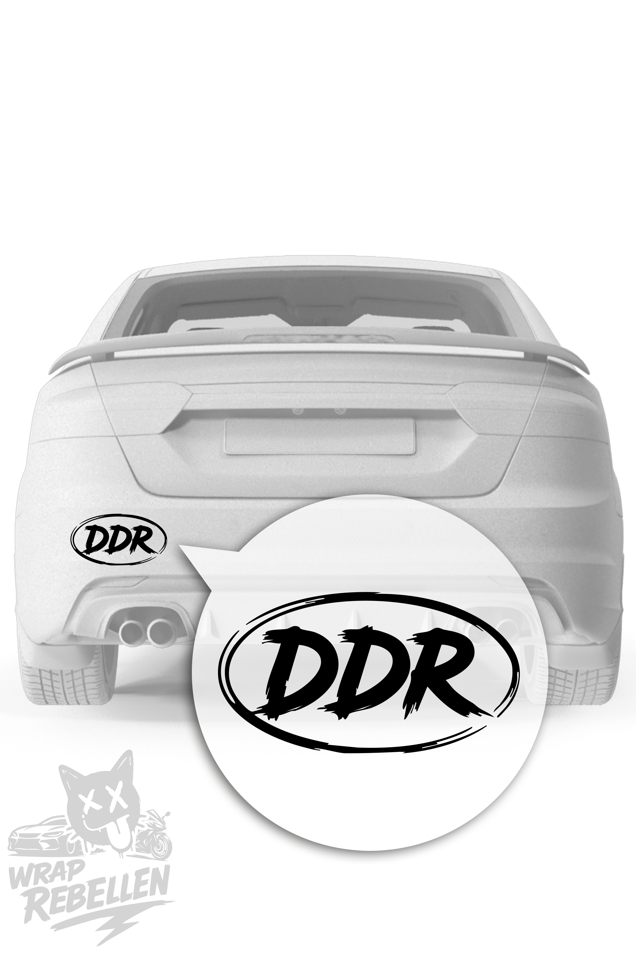 DDR Brush Sticker – Aggressiver Ostalgie Aufkleber im Streetstyle