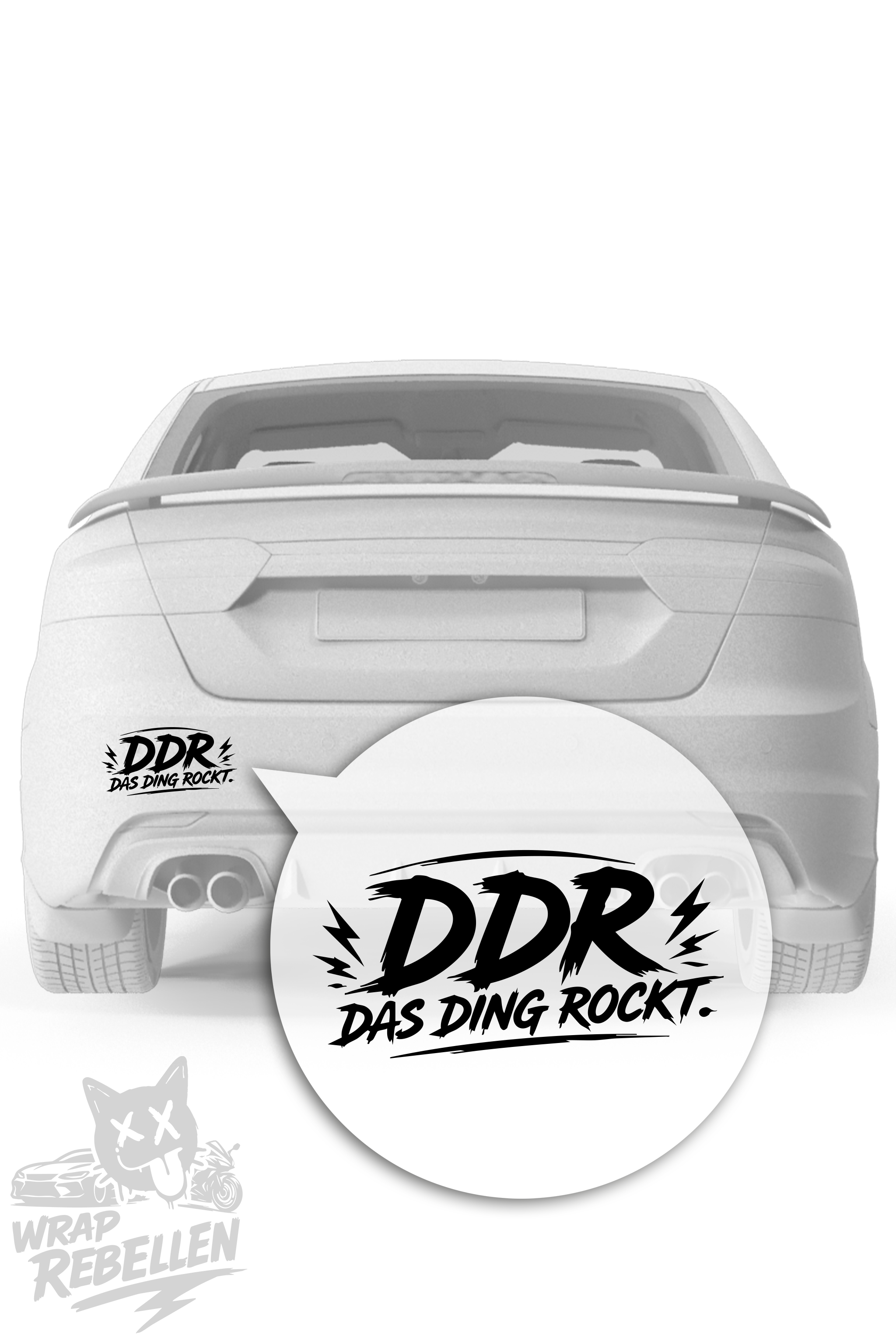DDR – Das Ding rockt Brush Sticker – Moderner Ostalgie Aufkleber