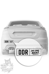 DDR Das Ding rockt Sticker – Kennzeichen Style Ostalgie Aufkleber
