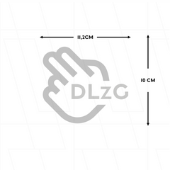 Kfz - Sticker | DlzG (groß) "Die linke zum Gruß"