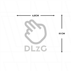 Kfz - Sticker | DlzG (klein) "Die linke zum Gruß"