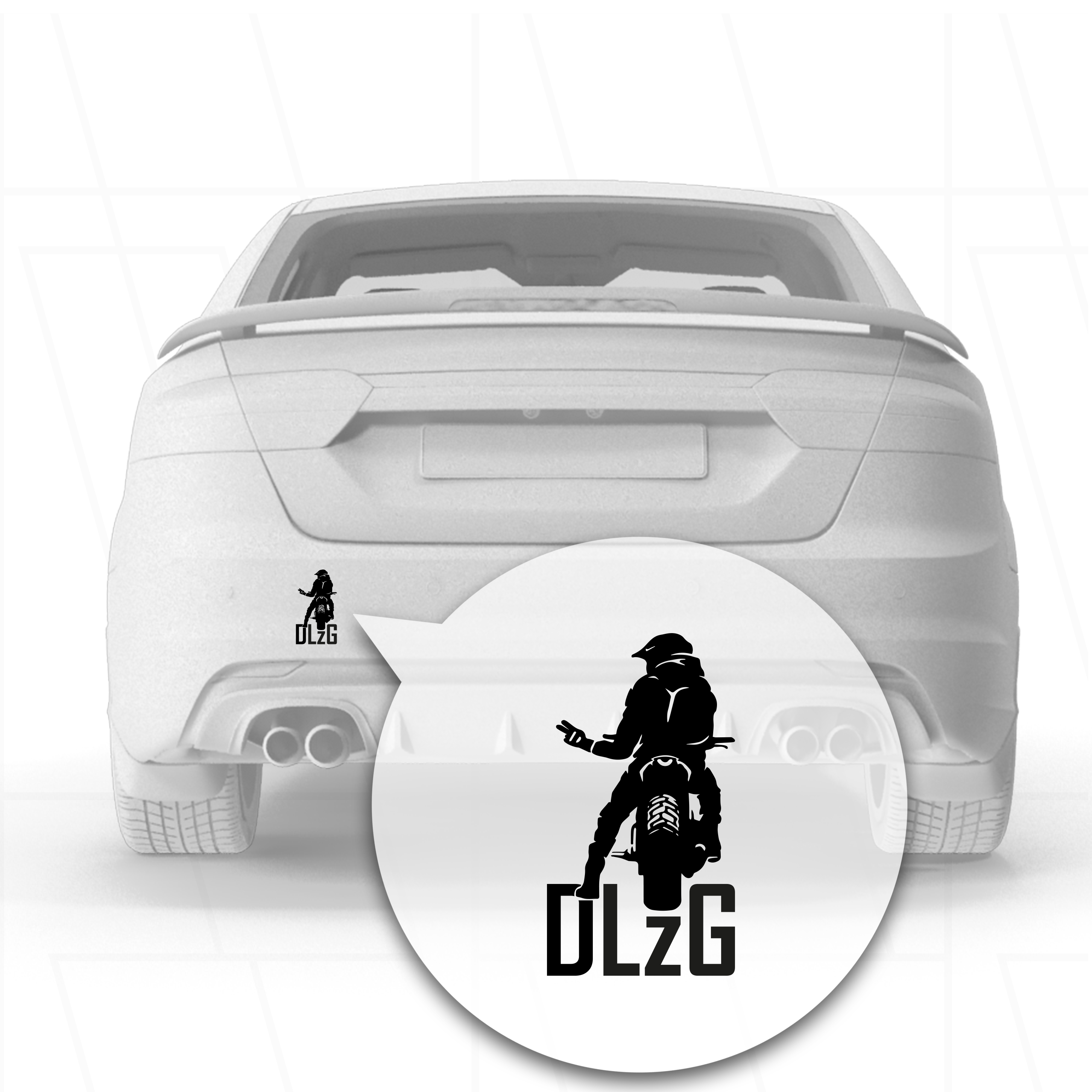 Kfz - Sticker | DlzG (Bike) "Die linke zum Gruß"
