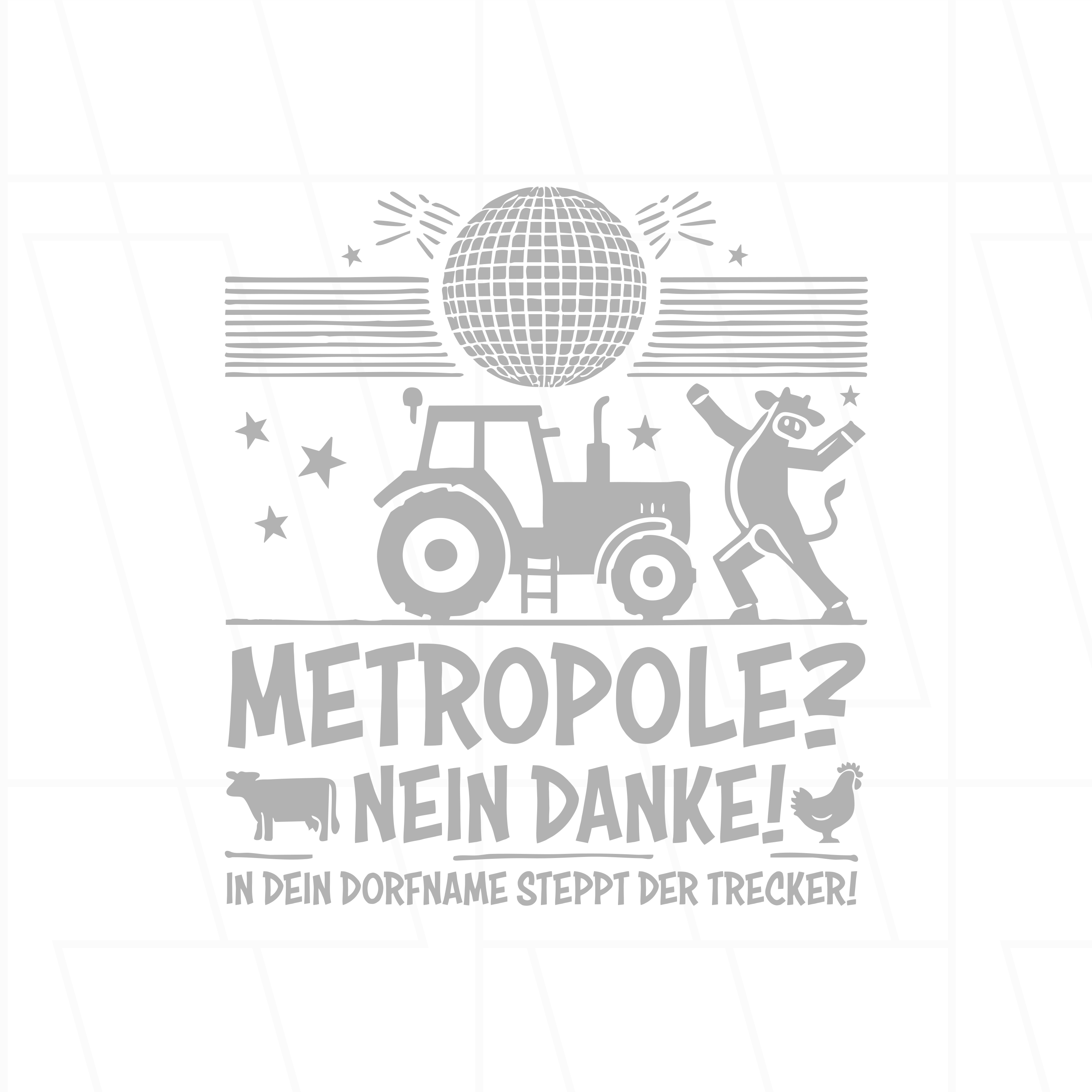 Anpassbares "Dorf T-Shirt" - Metropole? Nein danke!