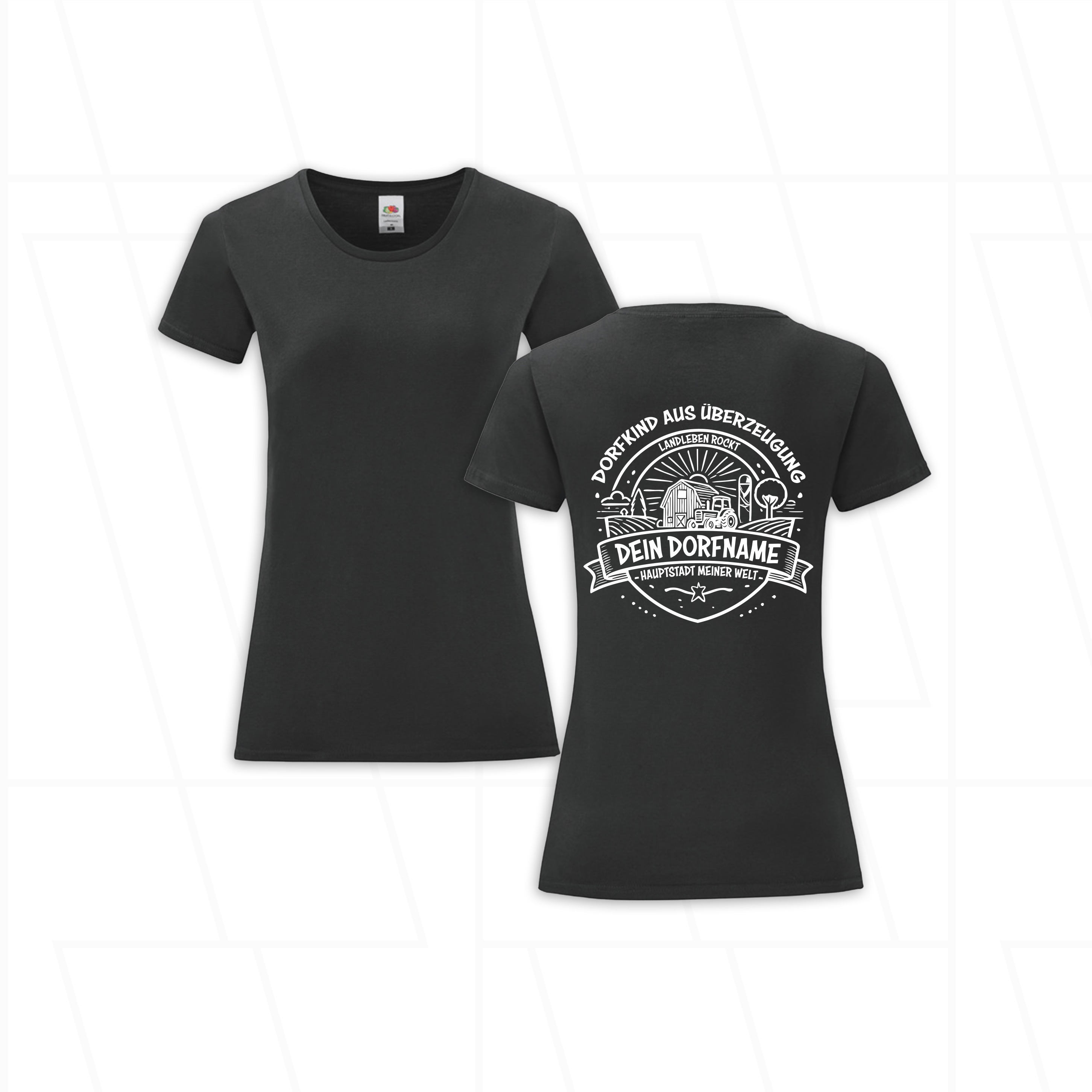 Anpassbares "Dorf T-Shirt" - Dorfkind aus Überzeugung