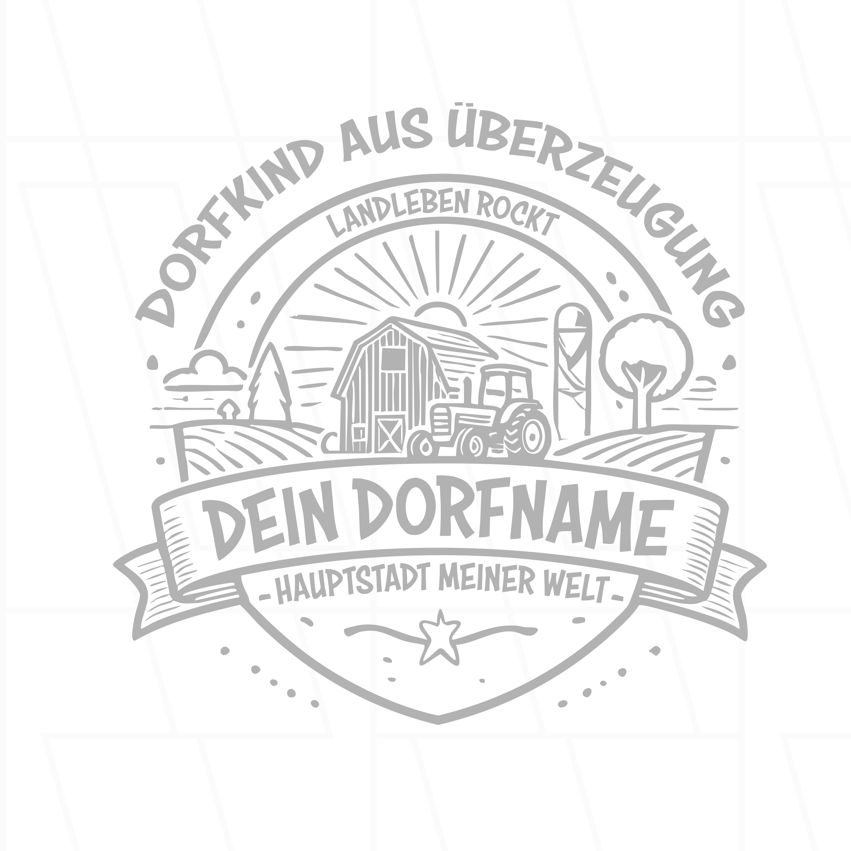 Anpassbares "Dorf T-Shirt" - Dorfkind aus Überzeugung