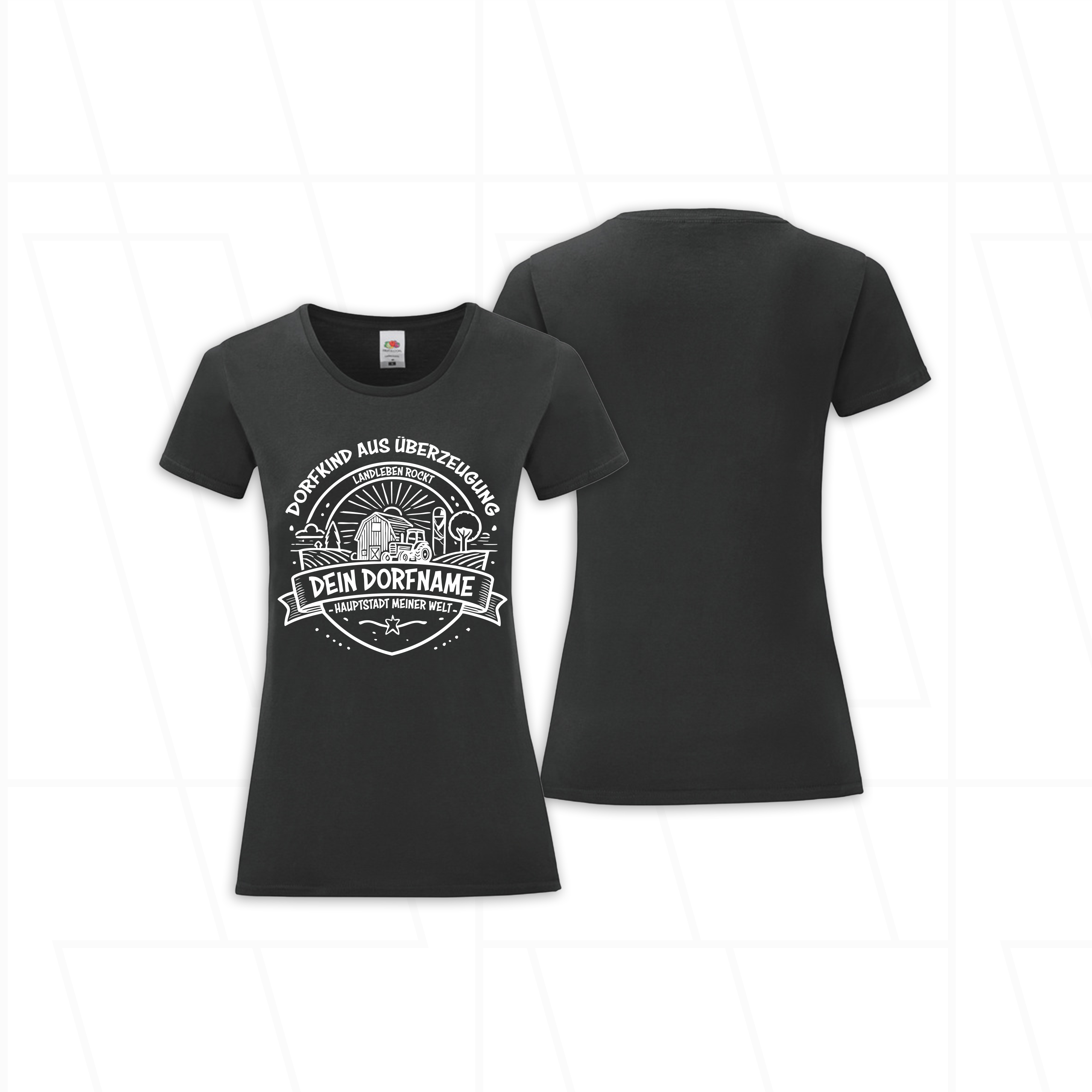 Anpassbares "Dorf T-Shirt" - Dorfkind aus Überzeugung