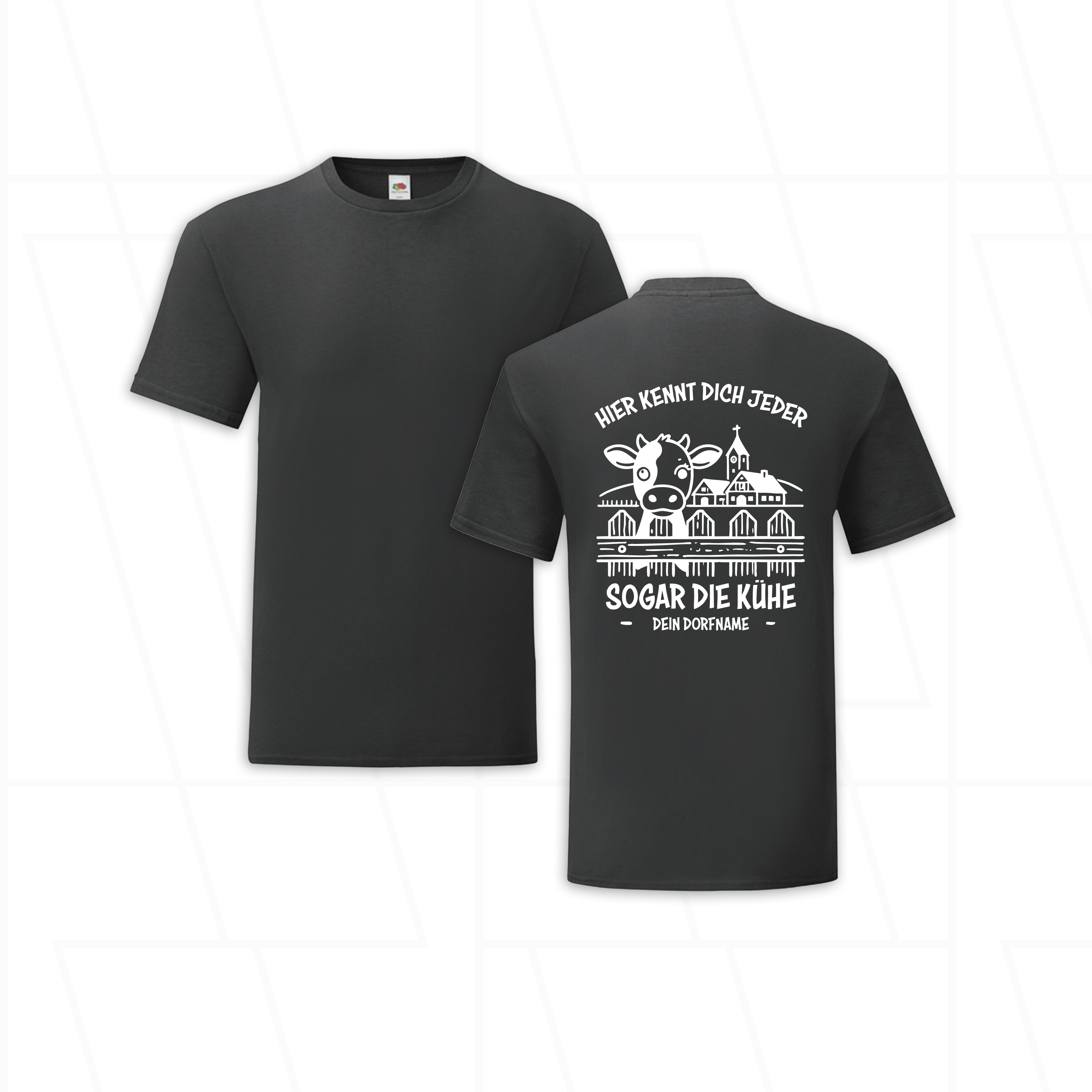 Anpassbares "Dorf T-Shirt" - Hier kennt dich jeder