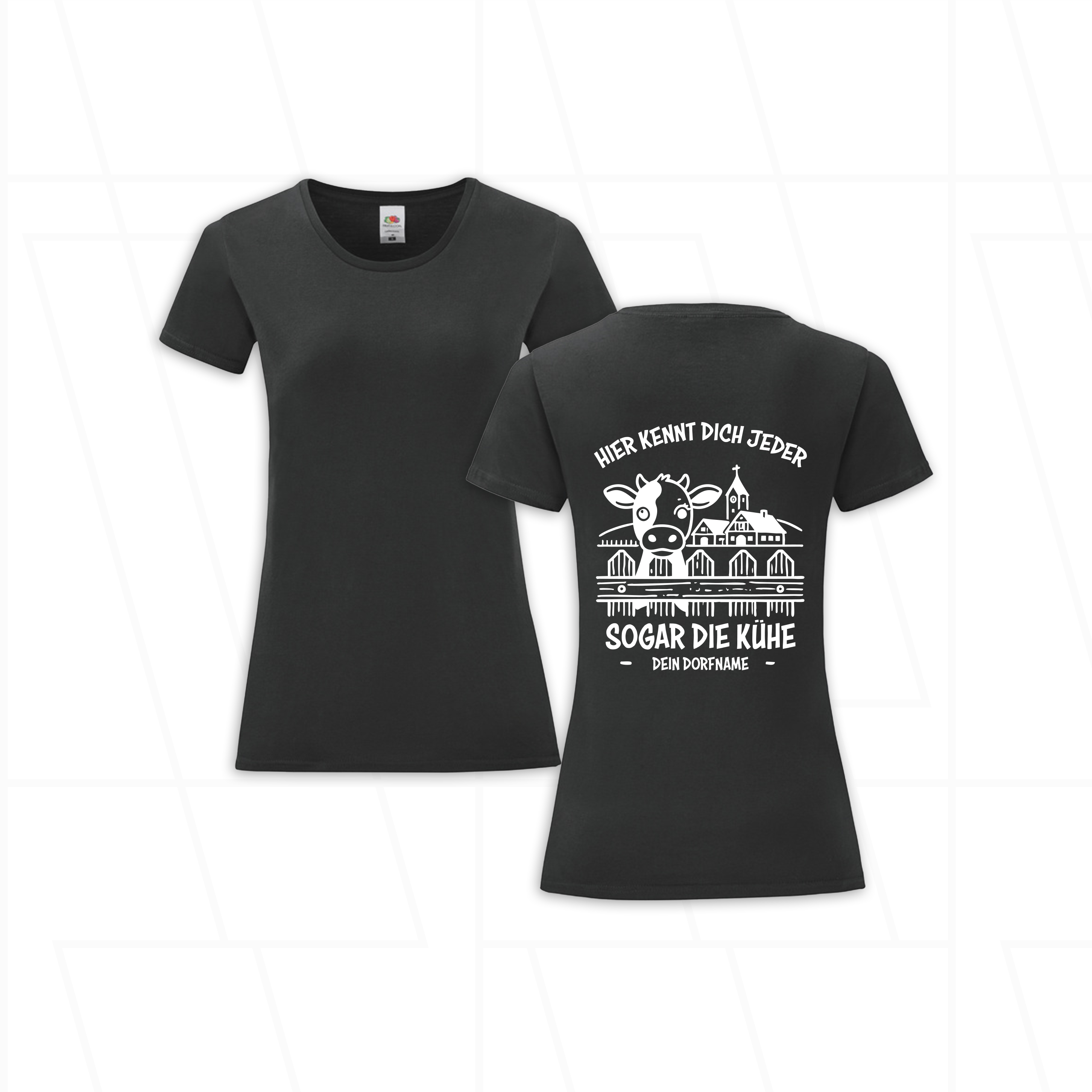 Anpassbares "Dorf T-Shirt" - Hier kennt dich jeder