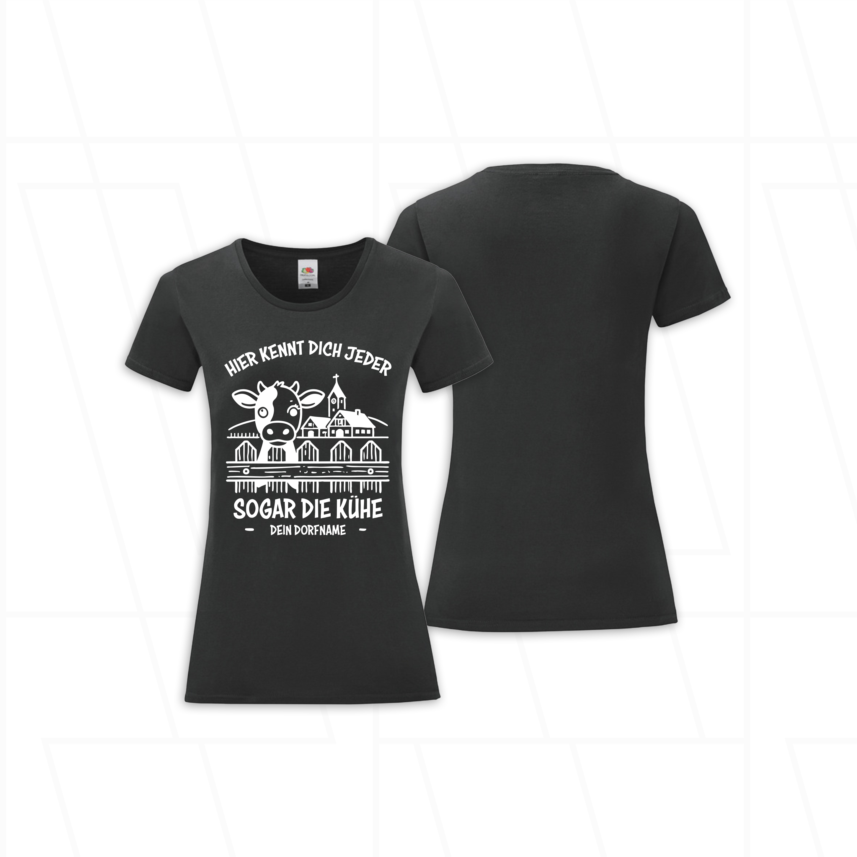 Anpassbares "Dorf T-Shirt" - Hier kennt dich jeder