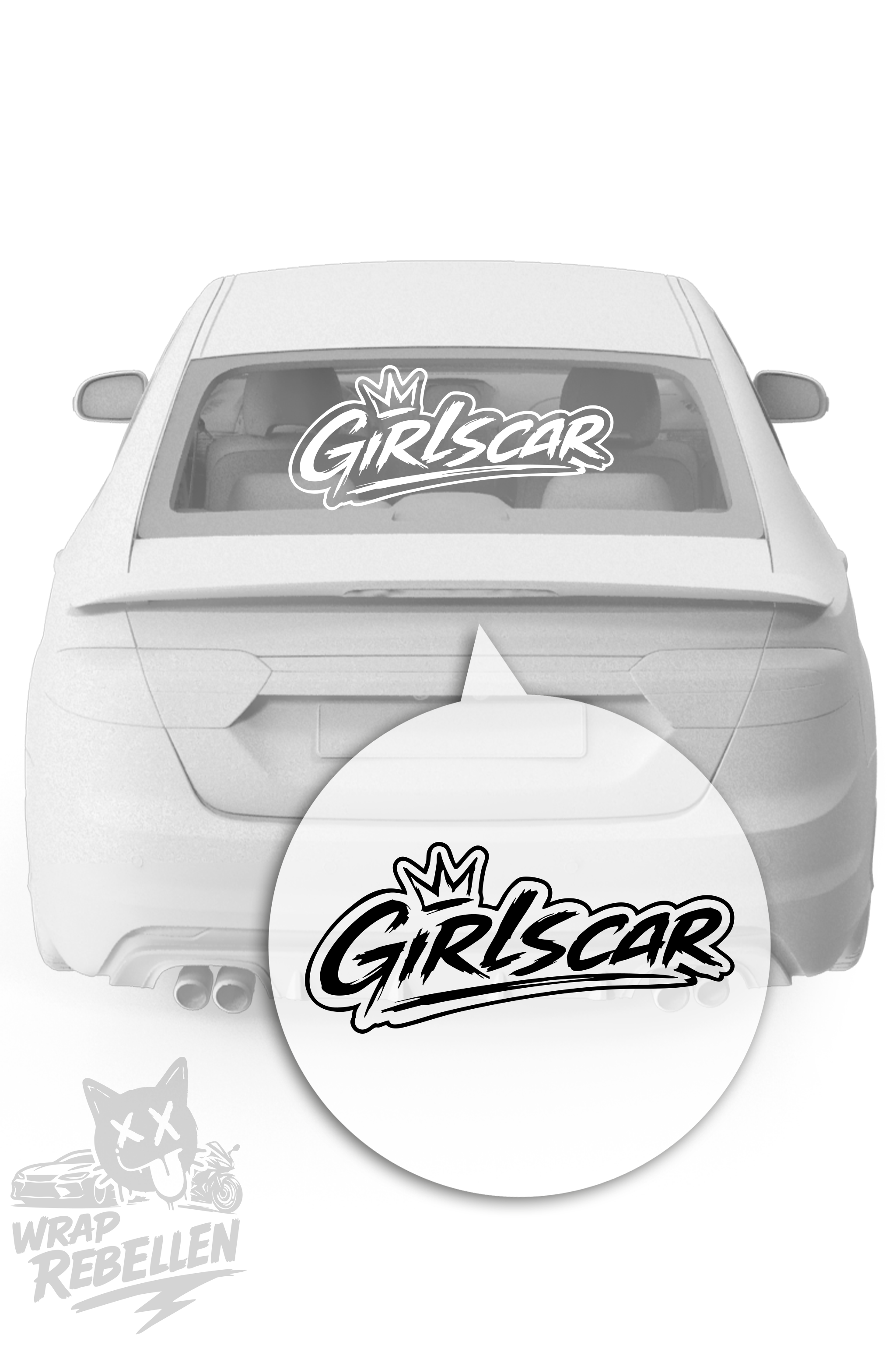 GIRLSCAR Heckscheibenaufkleber – Stylischer Scene Sticker für Girls & Car Culture