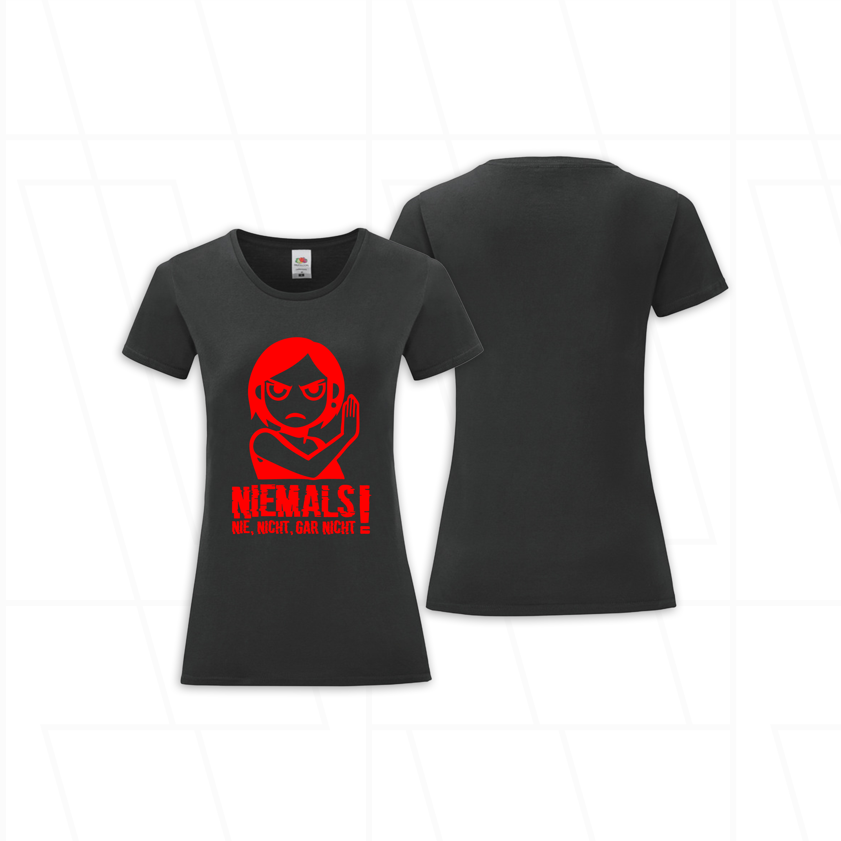 T-Shirt "Niemals, nie, nicht, gar nicht!" Figur