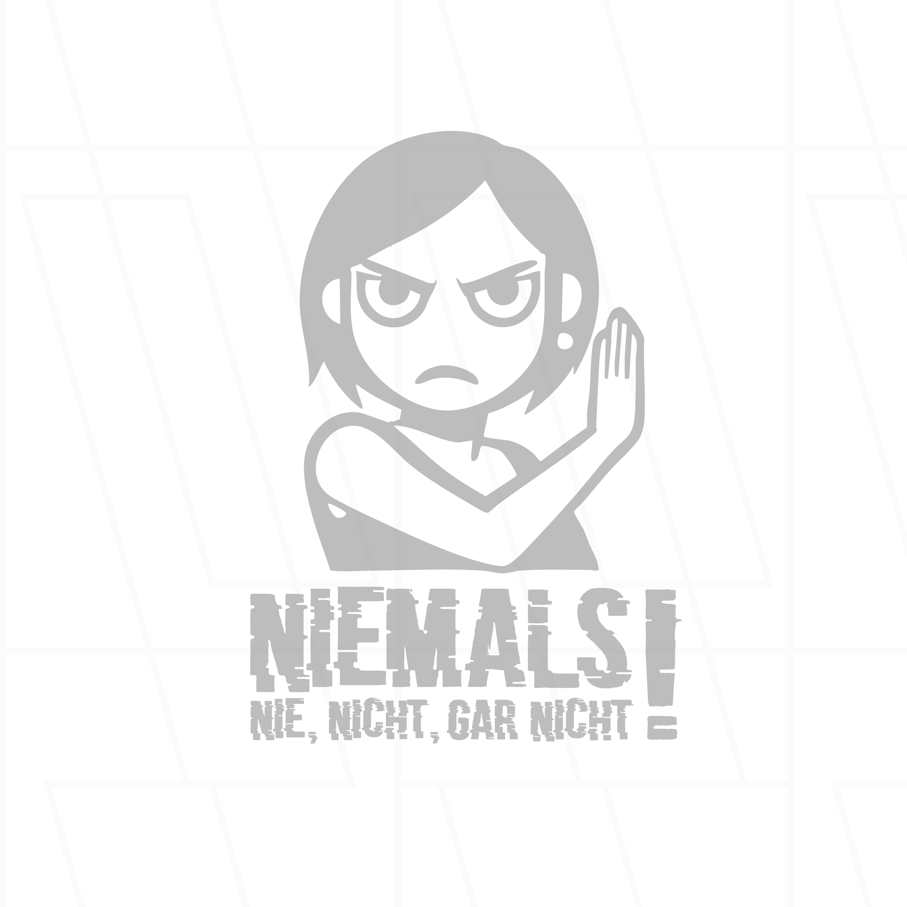 T-Shirt "Niemals, nie, nicht, gar nicht!" Figur