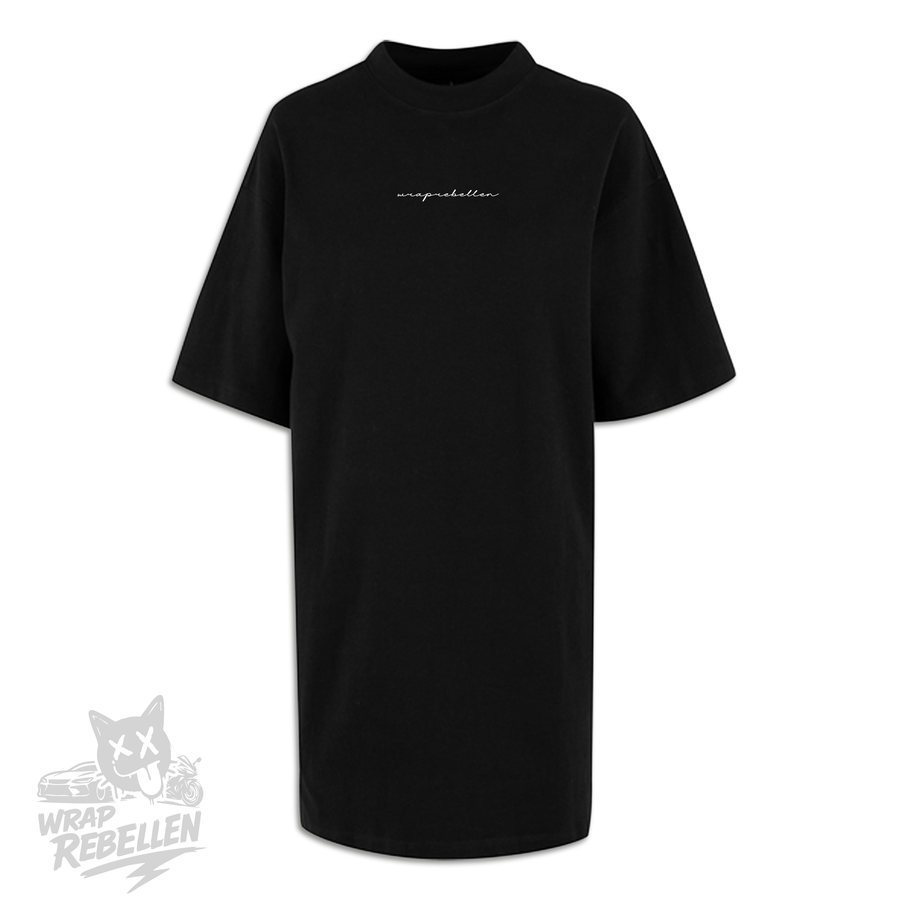 Wraprebellen Oversize Tee Dress – Streetwear Kleid mit Rückenprint