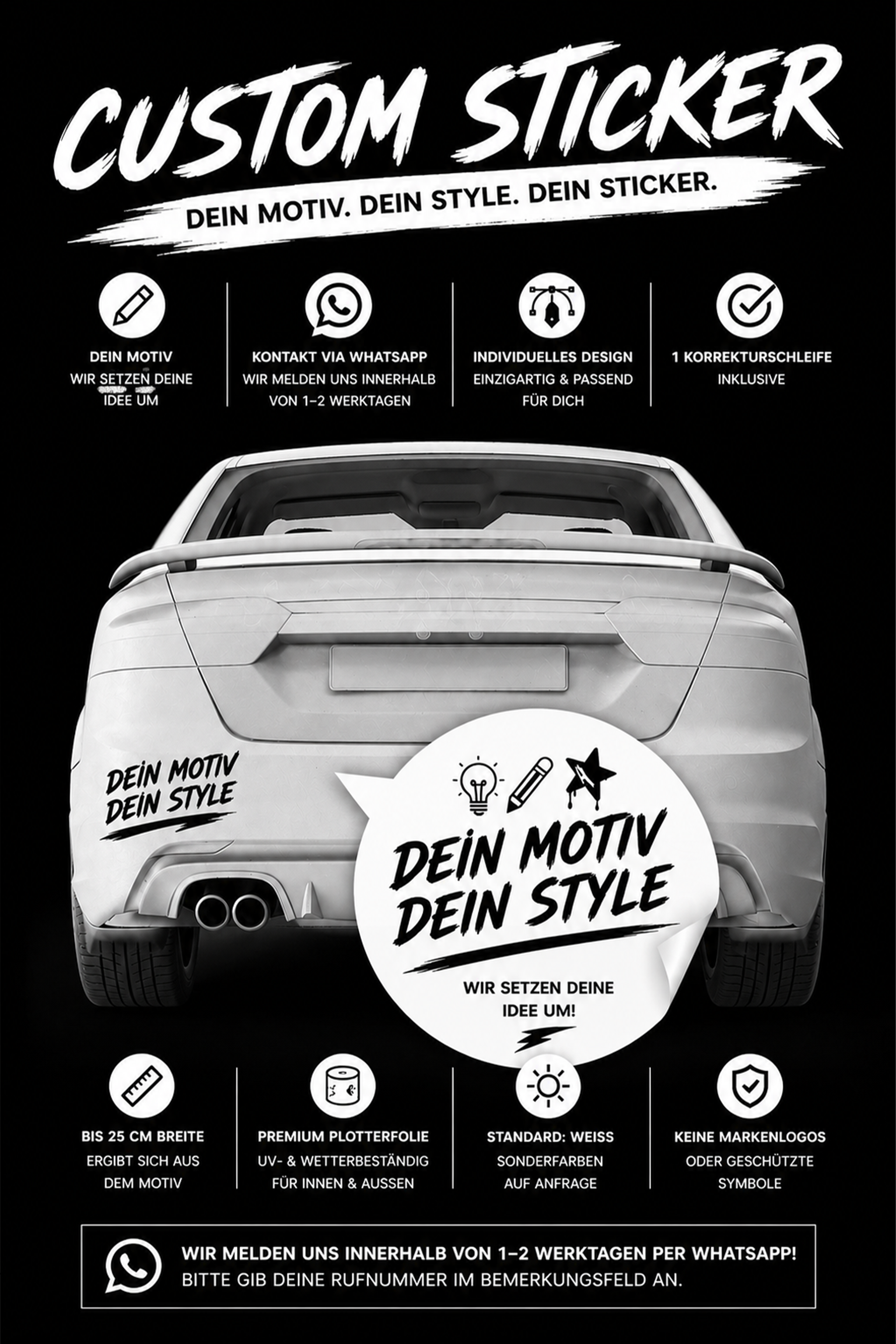 Wrap Rebellen Wunsch-Sticker – dein individuelles Szene-Statement